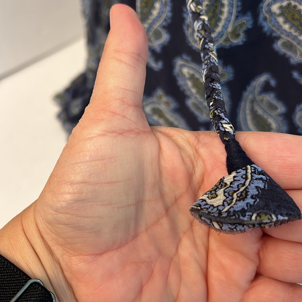 UNSUBSCRIBED SILK PAISLEY OVERSIZED BOHO BLOUSE SIZE 2 - Picture 5 of 16